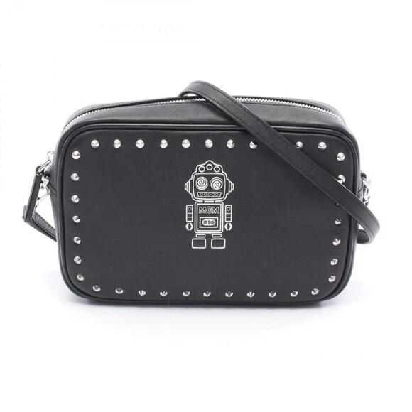 MCM Black Leather Shoulder Bag - Picture 1 of 9
